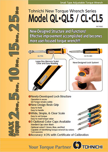 QL/QLE Adjustable Click Type Torque Wrench